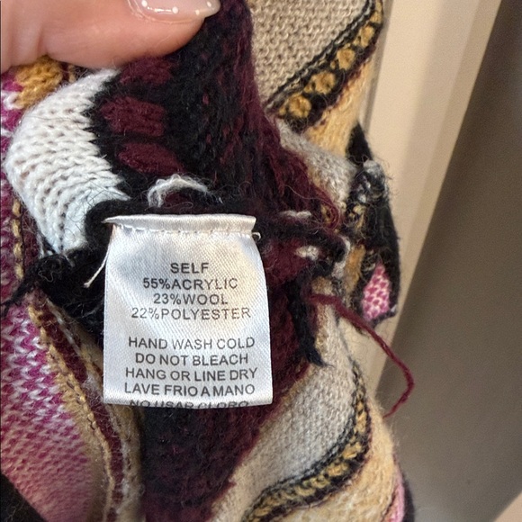 easel Striped Crewneck Sweater in Black, Pink & Cream - Picture 4 of 6